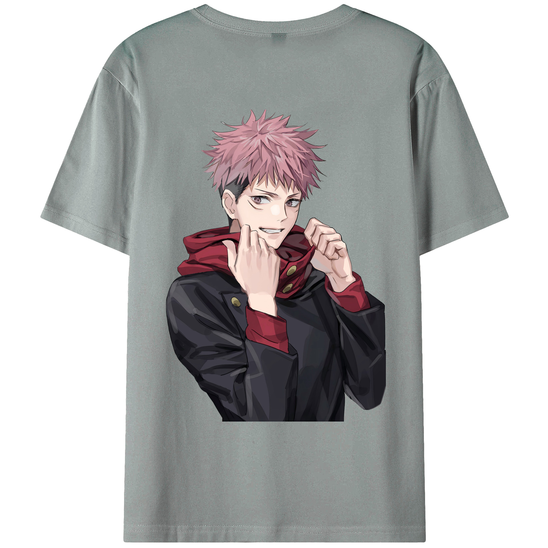 （画像用） 呪術廻戦 Jujutsu Kaisen 綿100％ メンズ半袖Tシャツ（バックプリント） 通気性